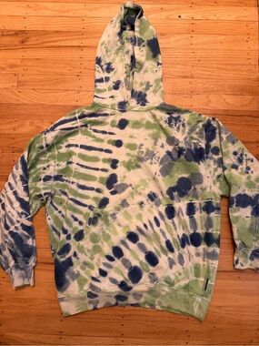 Molo Blue & Green Tie-Dye Pullover Hoodie